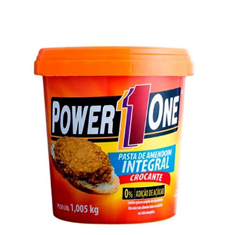 pasta de amendoim crocante power1one 1kg