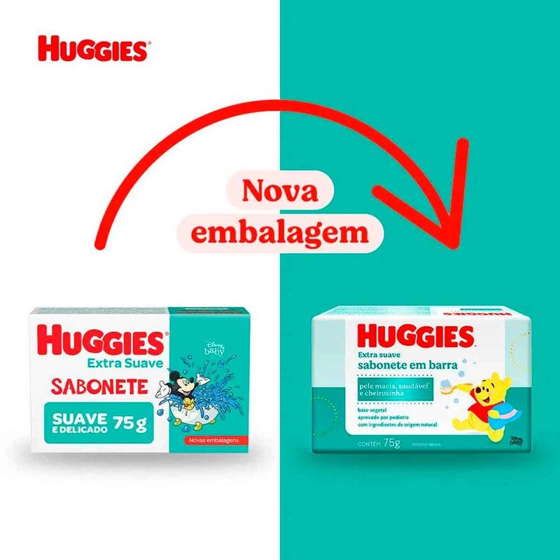 sabonete infantil turma da mônica huggies extra suave 75g