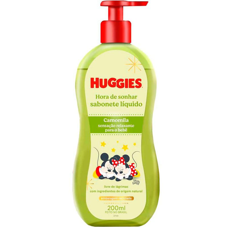 sabonete líquido infantil huggies camomila 200ml