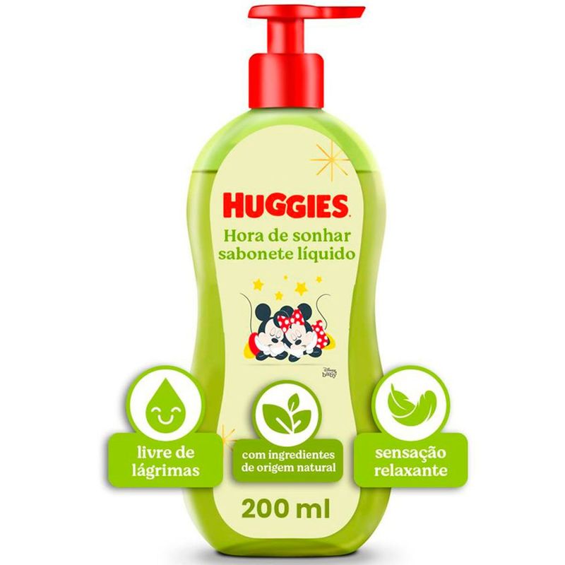 sabonete líquido infantil huggies camomila 200ml