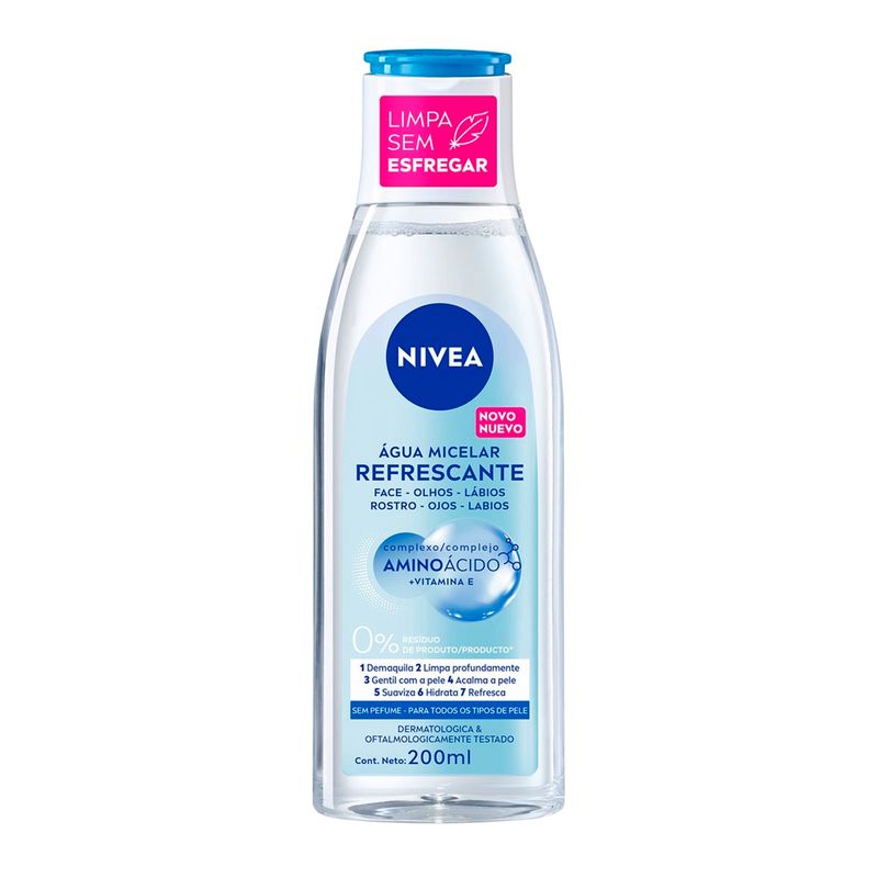 água micelar nivea micellair solução de limpeza 7 em 1 200ml