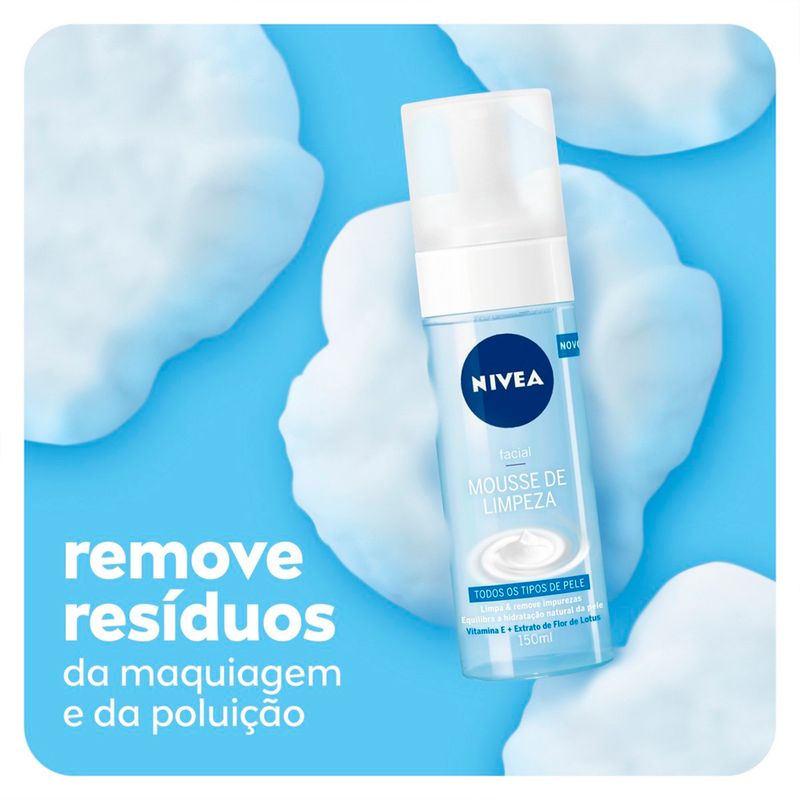 mousse de limpeza facial nivea 150ml
