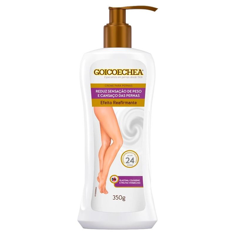 creme para pernas goicoechea elastina colageno frutas vermelhas 350g