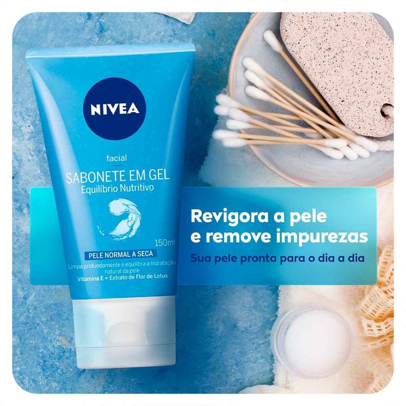 sabonete em gel facial nivea equilíbrio protetor 150ml
