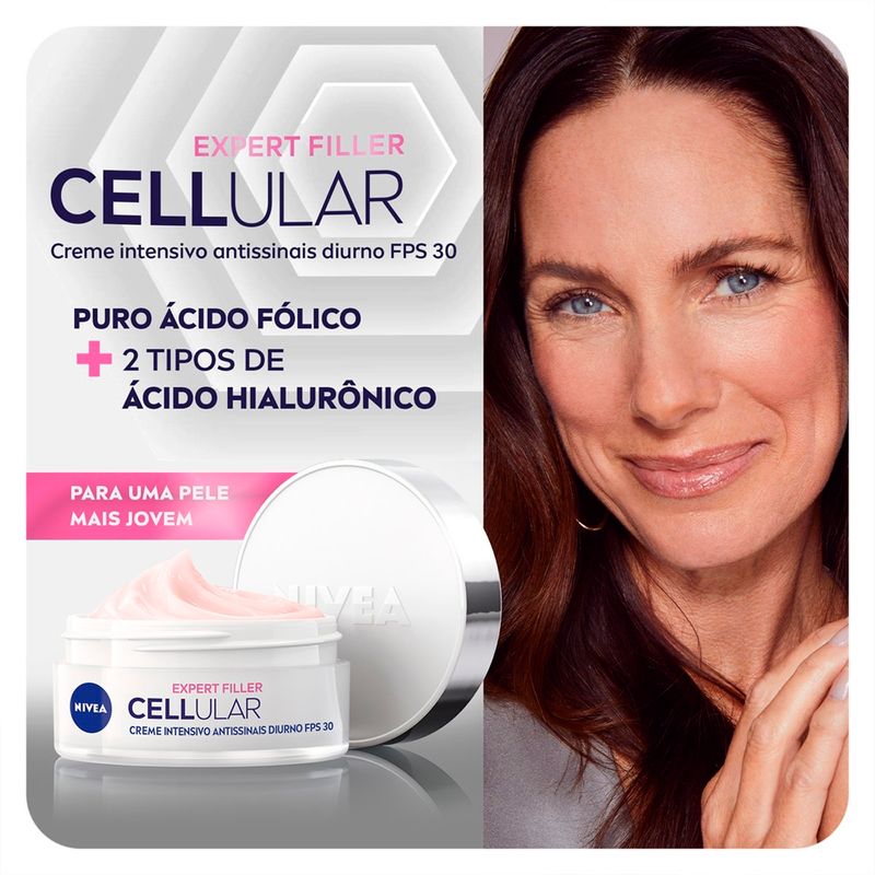 creme facial nivea cellular antissinais dia fps 30 52g