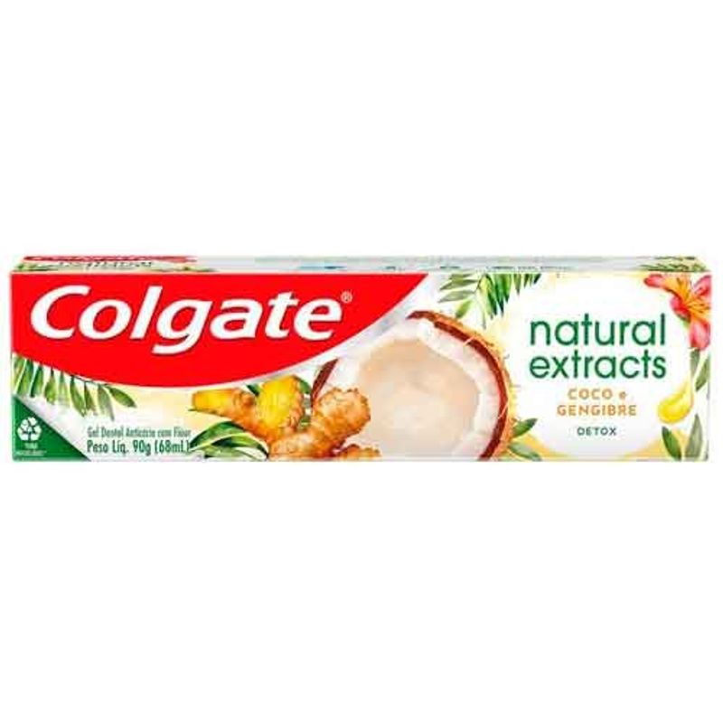 creme dental colgate extra natural detox 90g