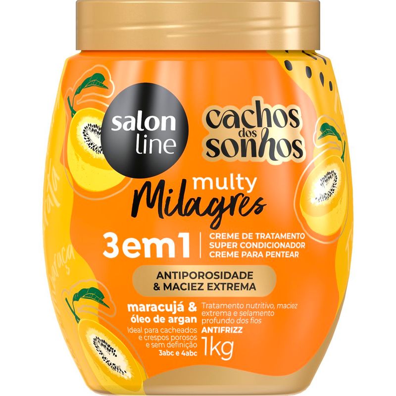 creme salon line 3 em 1 multy milagres maracujá & óleo de argan 1kg