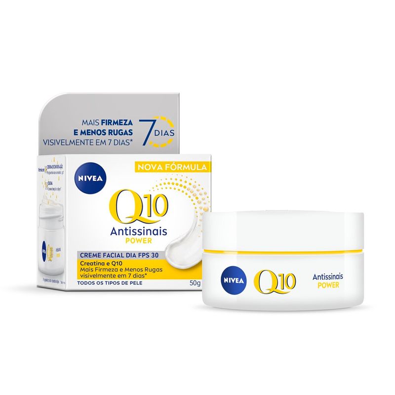 creme facial antissinais dia nivea q10 plus pele normal a seca fps30