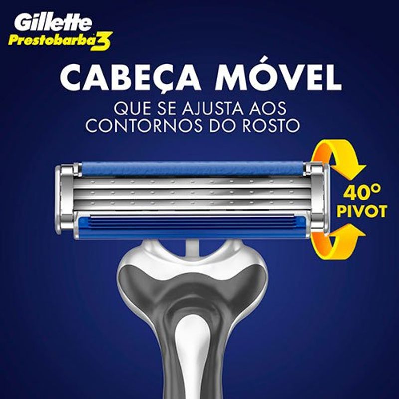 gillette prestobarba 3 aparelho barbear