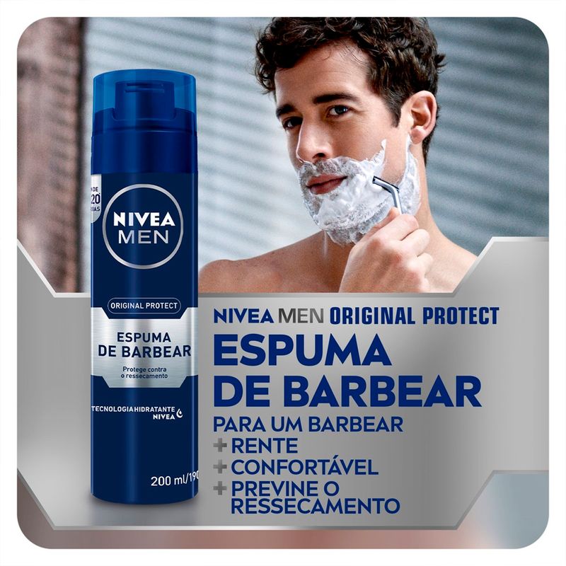 espuma de barbear nivea men 193g