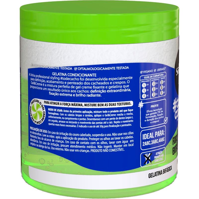 gel & creme salon line fixação ultra extraordinária 500g