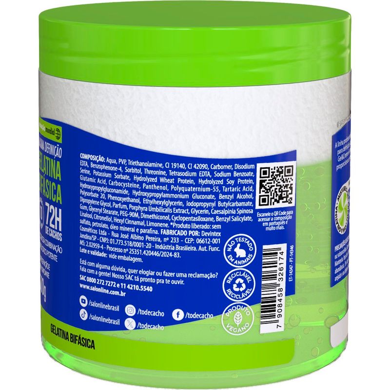 gel & creme salon line fixação ultra extraordinária 500g