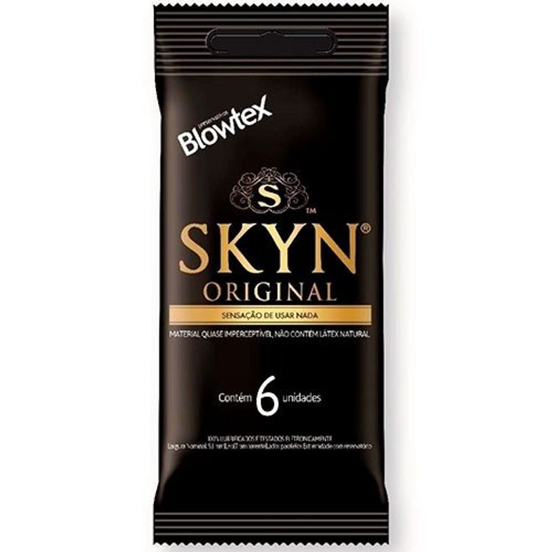 preservativo lubrificado blowtex skyn 6 unidades sachê
