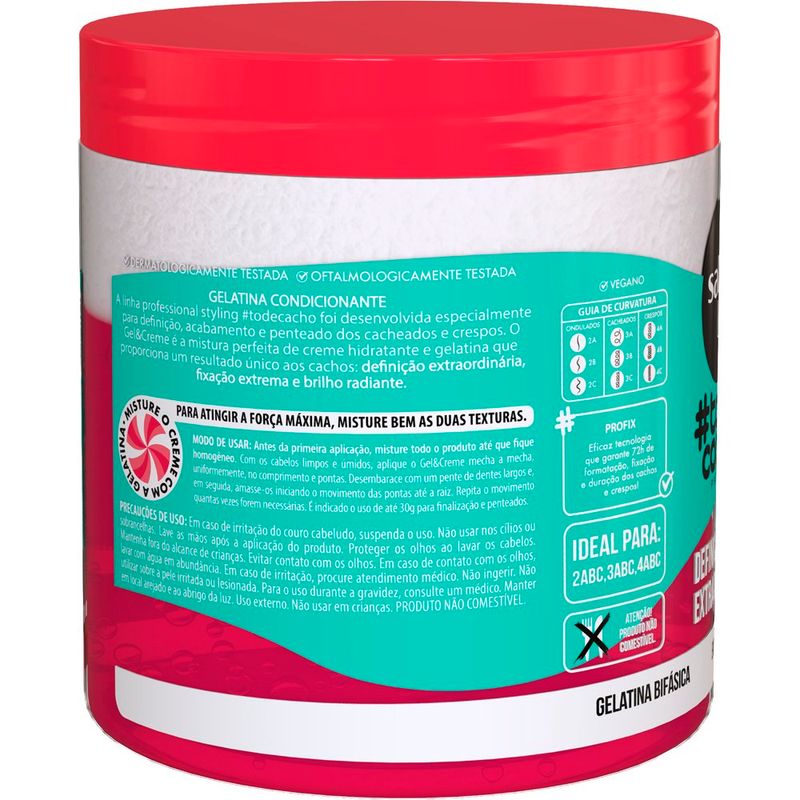 gel & creme salon line definição ultra extraordinária 500g