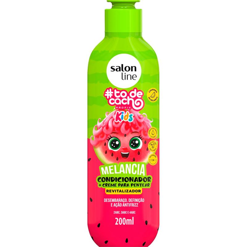 kit salon line kids shampoo 300ml+condicionador 200ml cheirinho de melancia