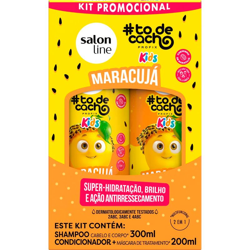 kit salon line kids shampoo 300ml+condicionador 200ml cheirinho de maracujá