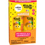 kit salon line kids shampoo 300ml+condicionador 200ml cheirinho de maracujá