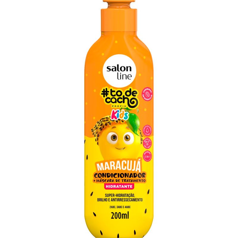 kit salon line kids shampoo 300ml+condicionador 200ml cheirinho de maracujá