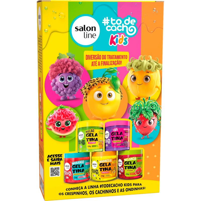 kit salon line kids shampoo 300ml+condicionador 200ml cheirinho de maracujá