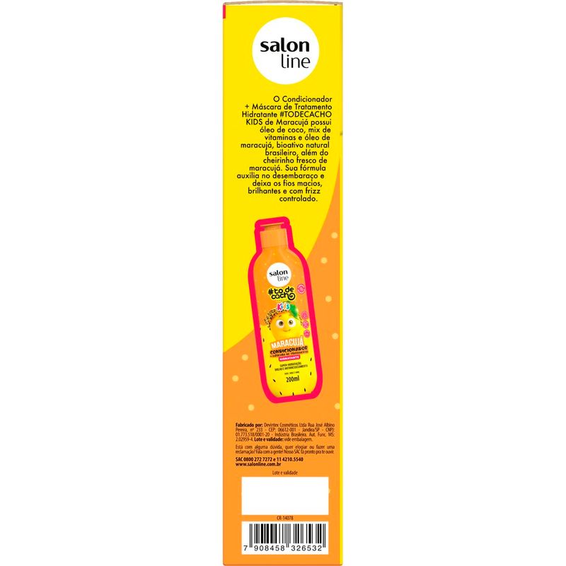 kit salon line kids shampoo 300ml+condicionador 200ml cheirinho de maracujá