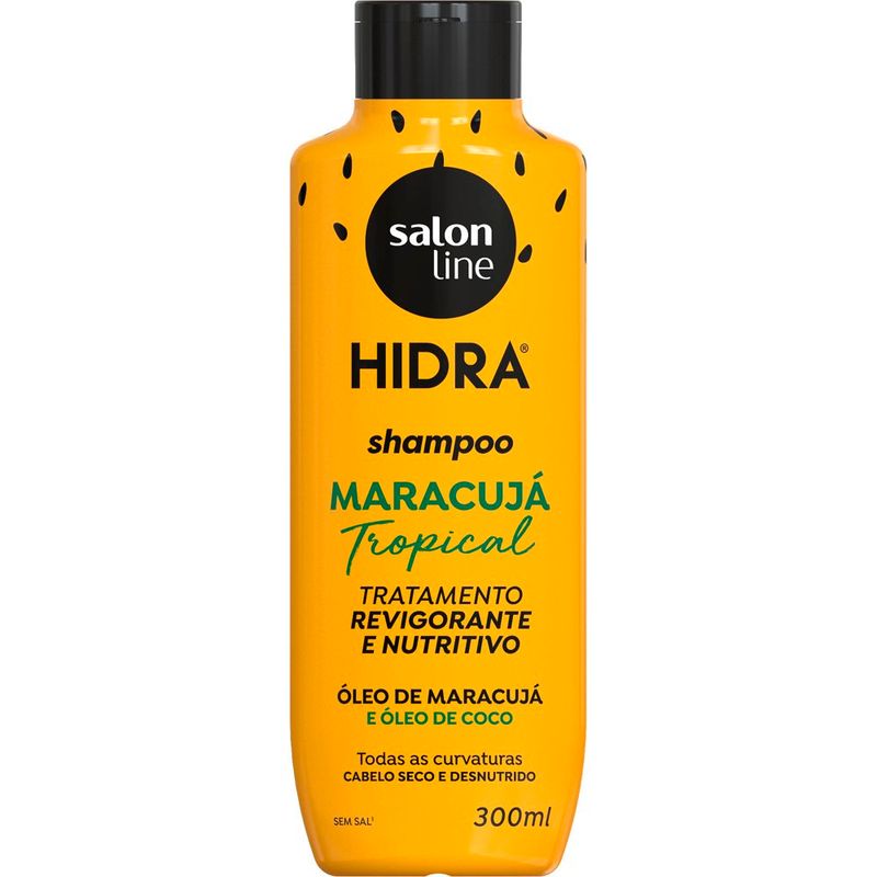 kit 3 em 1 multifuncional salon line shampoo 300ml+condicionador 300ml cheirinho de maracujá