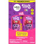 kit salon line kids shampoo 300ml+condicionador 200ml cheirinho de uva