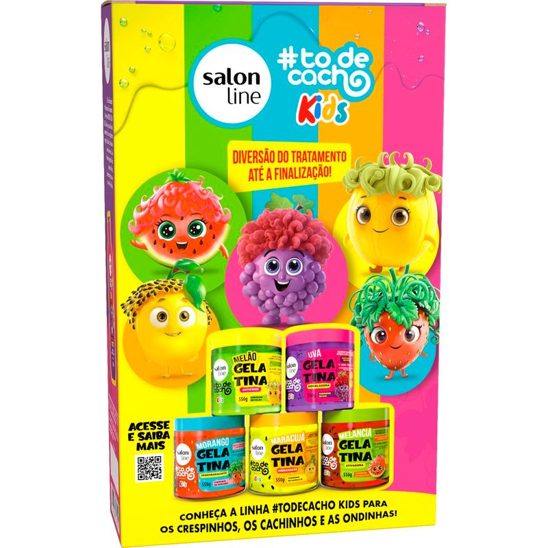 kit salon line kids shampoo 300ml+condicionador 200ml cheirinho de uva