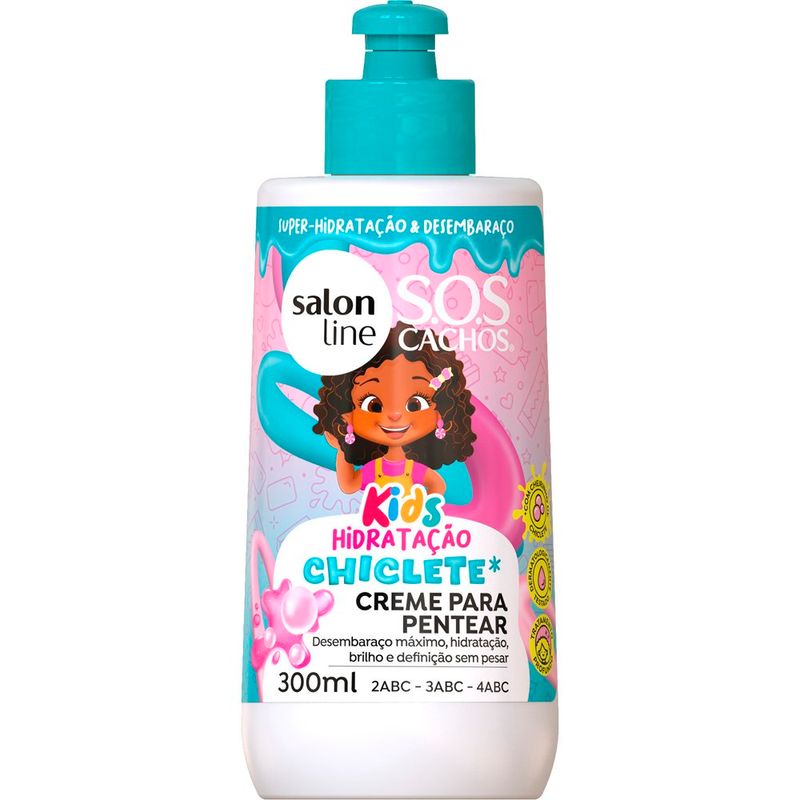 creme para pentear salon line kids chiclete 300ml
