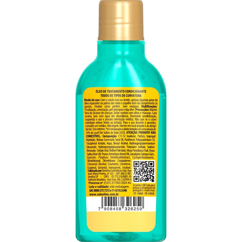 óleo de tratamento salon line multy maravilhas banana & óleo de rícino 50ml