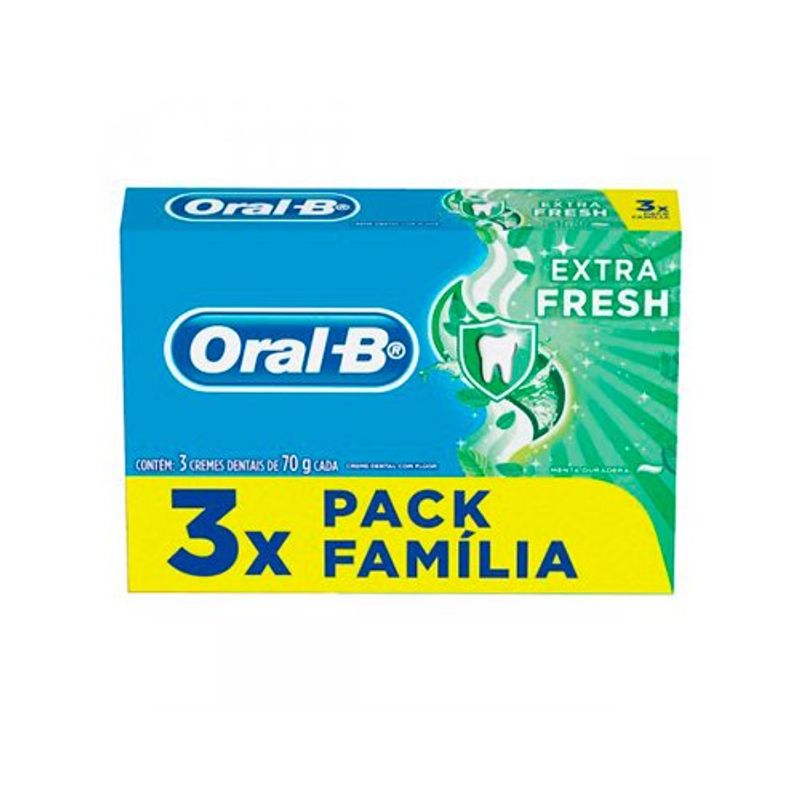 kit creme dental oral b extrafresh 3x70g