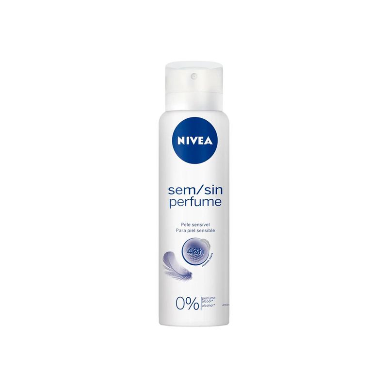 desodorante aerosol nivea sensitive & pure feminino 150ml