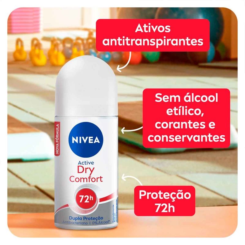desodorante roll on nivea dry comfort 50ml