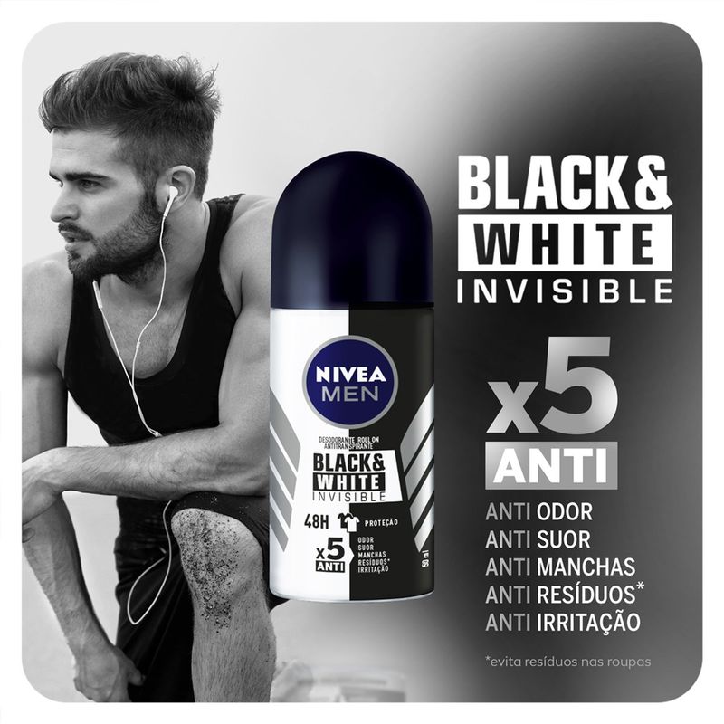 desodorante rollon nivea invis black & white power 50ml