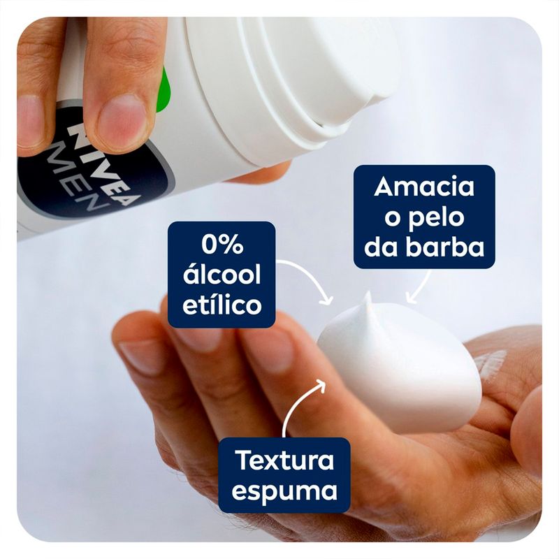 espuma de barbear nivea sensitive 200ml