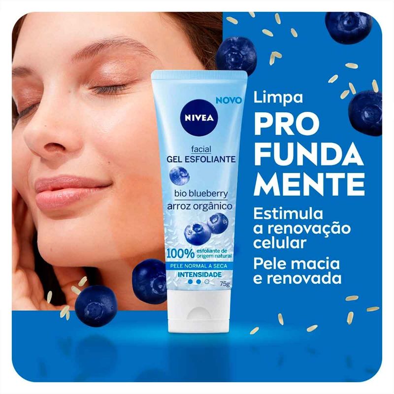 gel esfoliante facial refrescante nivea 75ml