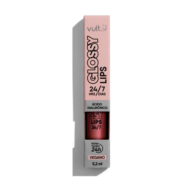 gloss labial vult pêssego cintilante glossy lips 24/7