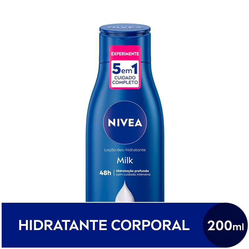 hidratante corporal nivea milk 200ml