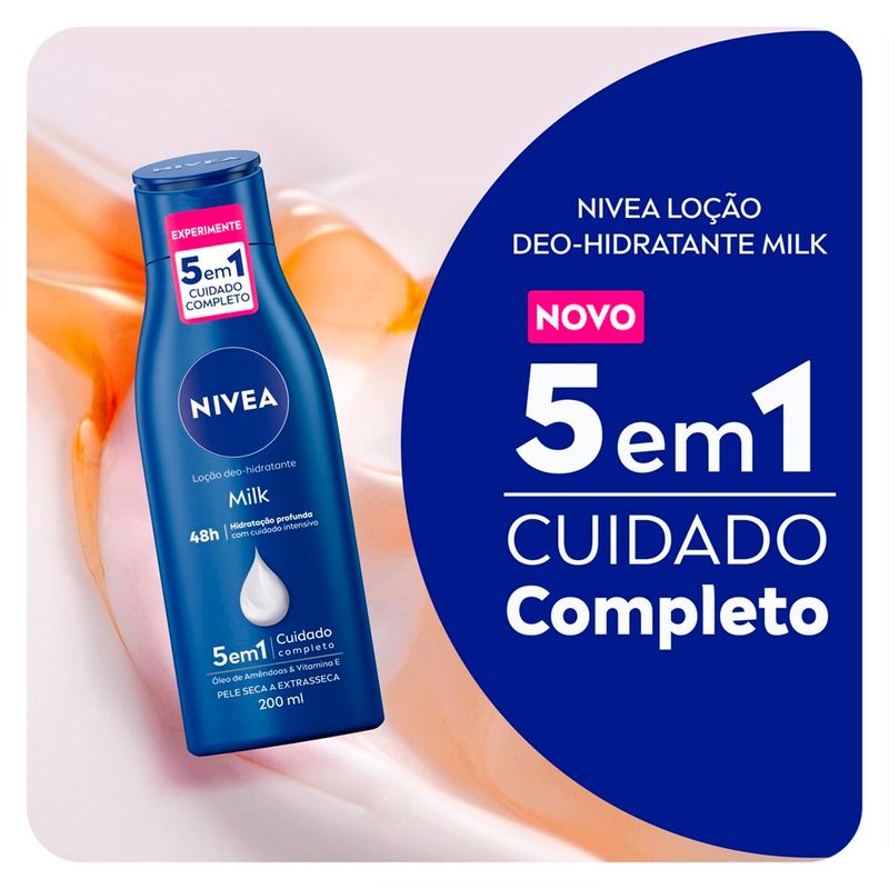 hidratante corporal nivea milk 200ml