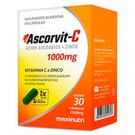 ascorvit-c vitamina c e zinco 1000mg 30 cápsulas maxinutri