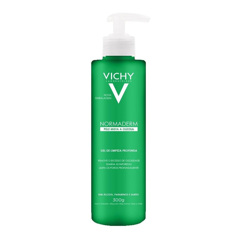 gel de limpeza profunda vichy normaderm antioleosidade 300g