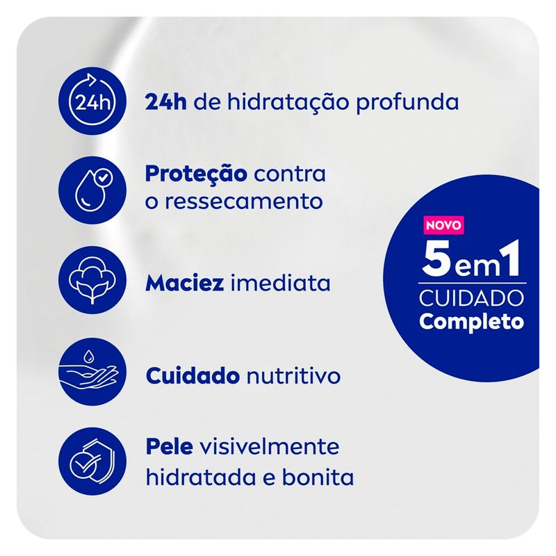 hidratante corporal nivea milk para banho 250ml