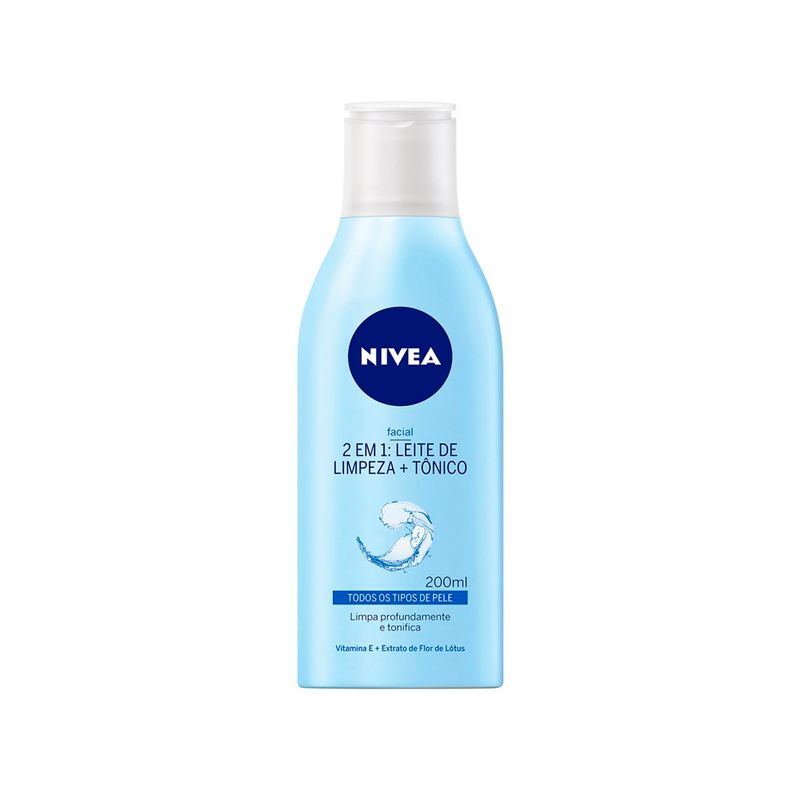 leite de limpeza + tônico 2 em 1 nivea 200ml