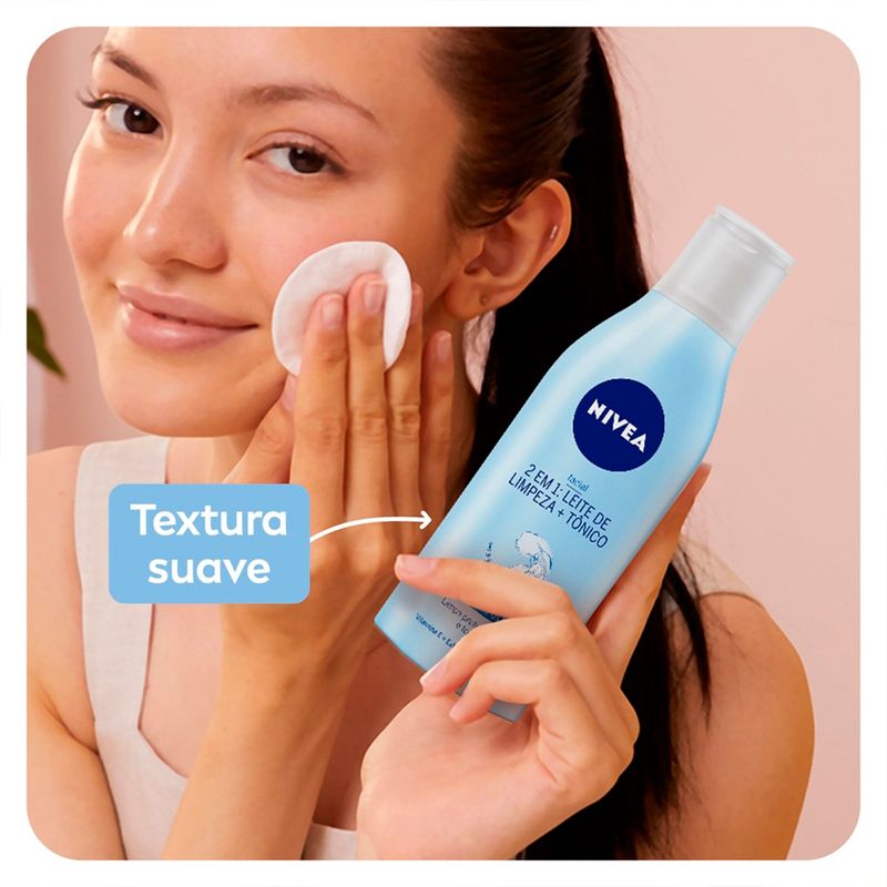 leite de limpeza + tônico 2 em 1 nivea 200ml
