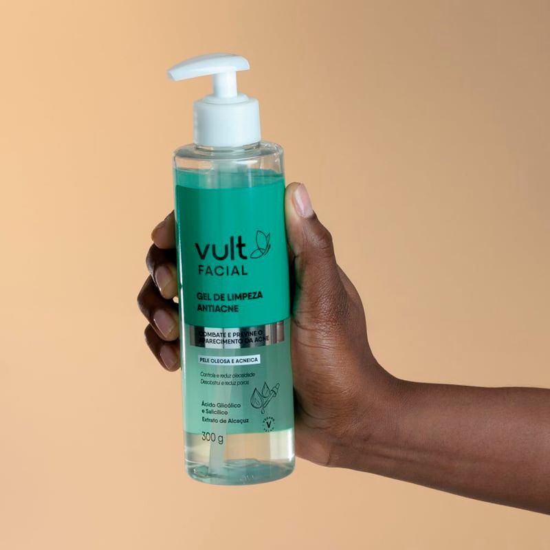 gel de limpeza facial vult antiacne 300g