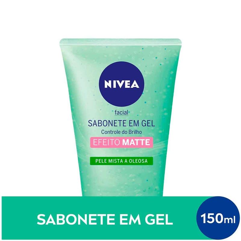sabonete facial em gel nivea controle de brilho pele mista a oleosa 145g