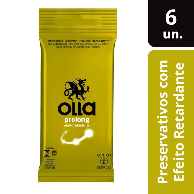 preservativo lubrificado olla prolong 6 unidades
