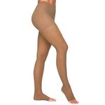 meia-calça de média compressão sem ponteira mel média kendall ref-1701