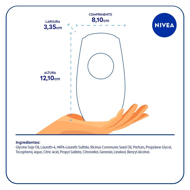 sabonete líquido nivea natural oil com óleo 200ml