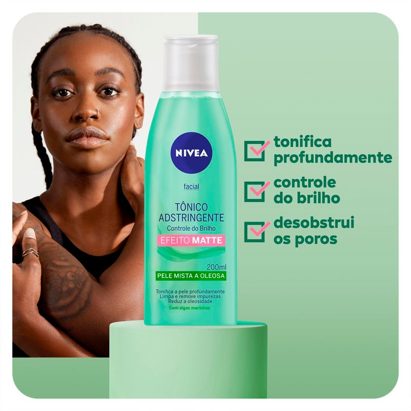 tônico nivea adstringente controle do brilho 200ml