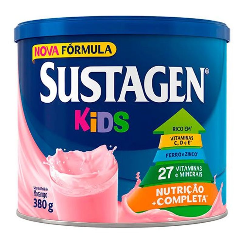 complemento alimentar infantil sustagen kids morango 380g